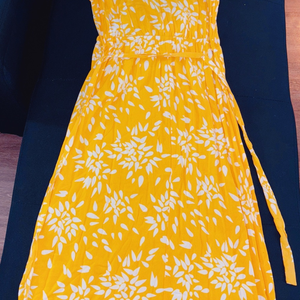 A New Day Yellow Wrap Sundress